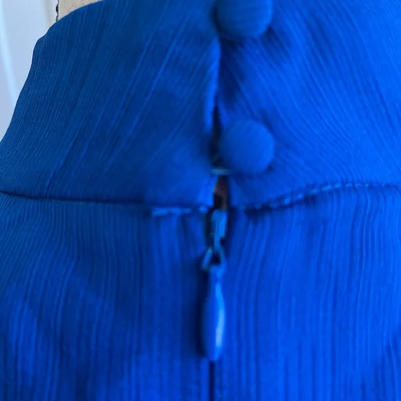 Elegant Blue Halter Maxi Dress - Picture 3 of 8